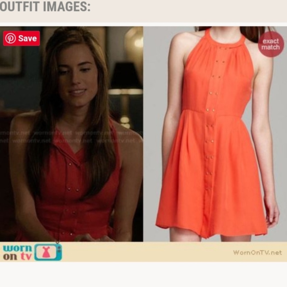 Parker | 100% Silk Coral Stud sleeveless Dress